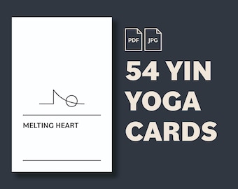 Yin Yoga Poses Flashcards: 54 Printable Stick Figures (PDF)