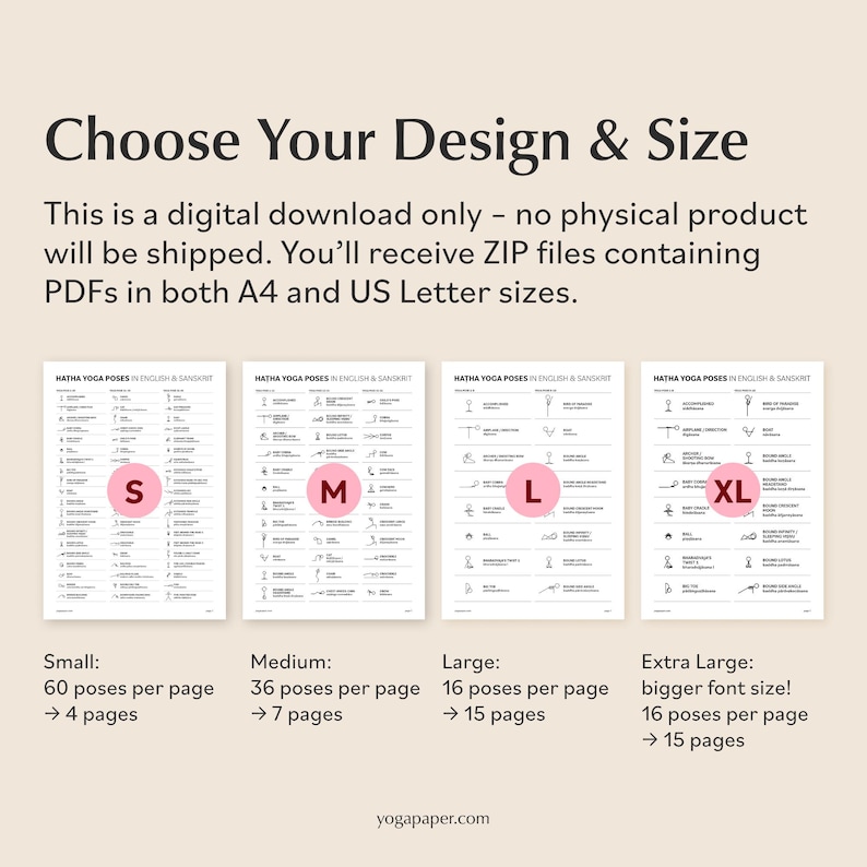Yoga Poses Cheat Sheet: 215 Hatha Asanas (Printable PDF) image 4
