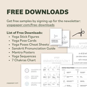 100 Yoga Pose Stickers: Stick Figure Illustrations (Digital Download) image 10
