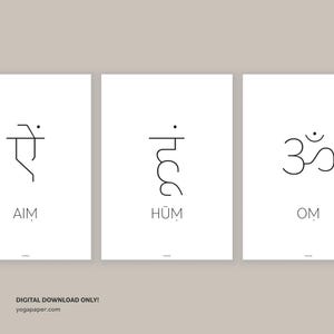 Shakti Bija Mantra Prints: Sanskrit Yoga Poster (PDF Download) image 3