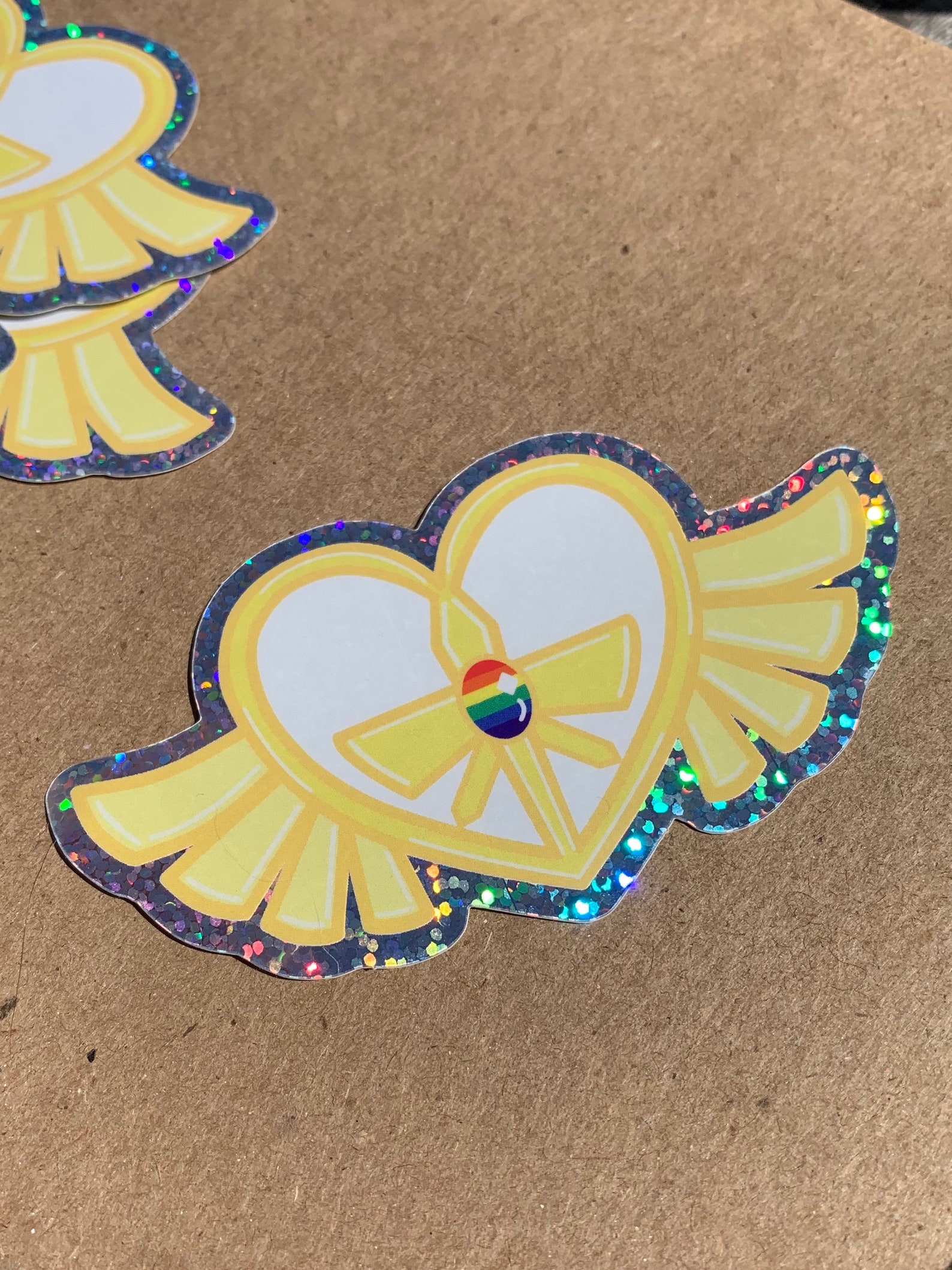 Shera Holographic Heart Stickers Etsy