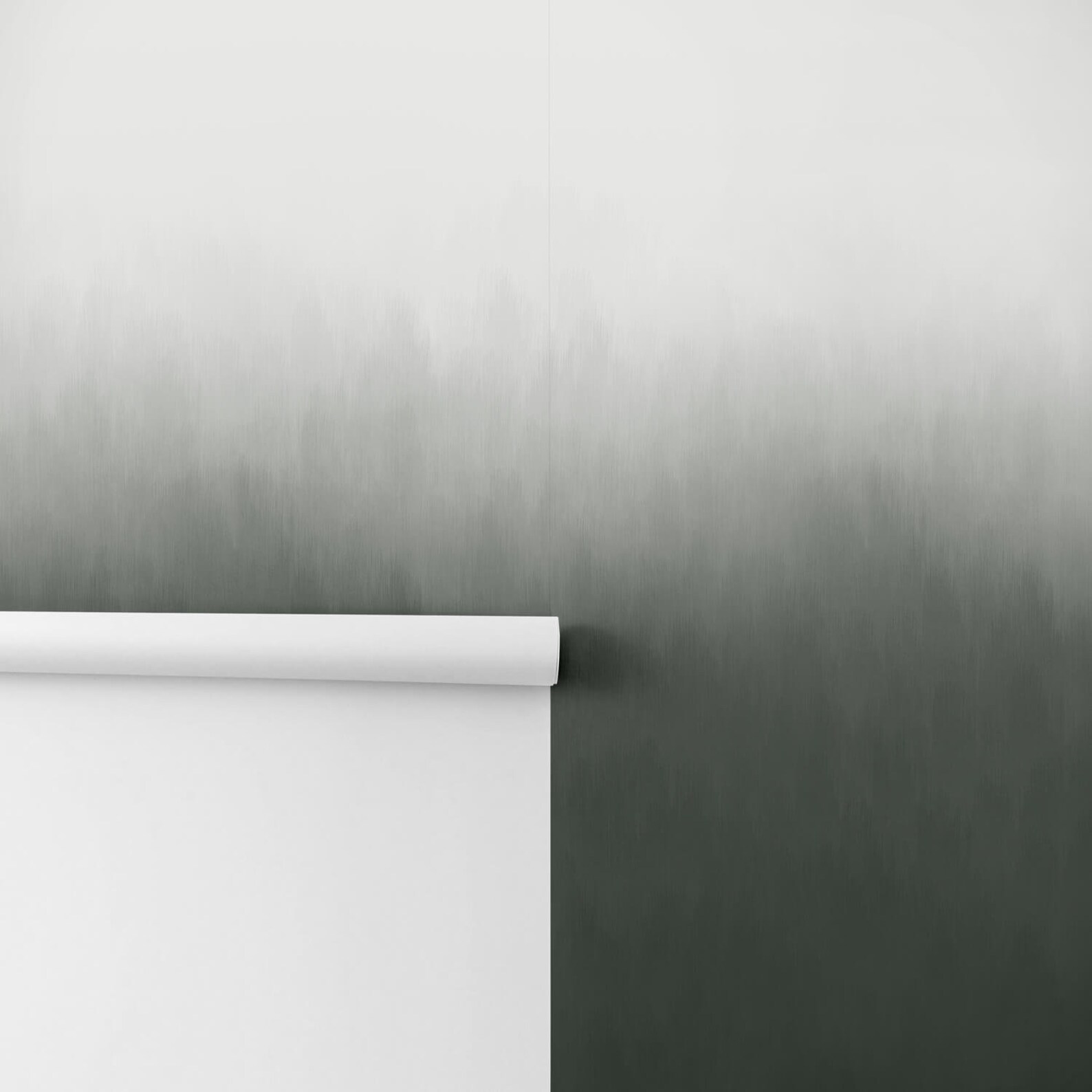 Dark Green Ombre Removable Wallpaper Foggy Hills Inspired Etsy