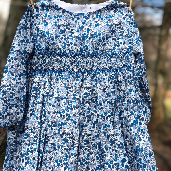 Liberty of London Smocked dress « Winter Frost »