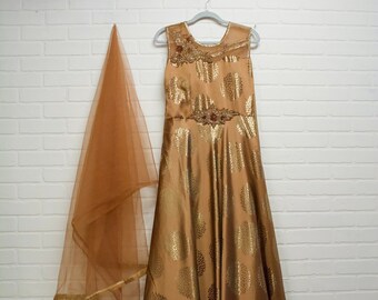 Brown and Gold Gown