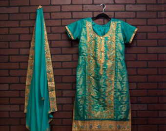 SIZE 42, 44 Indian Salwar Kameez Suit Churidar