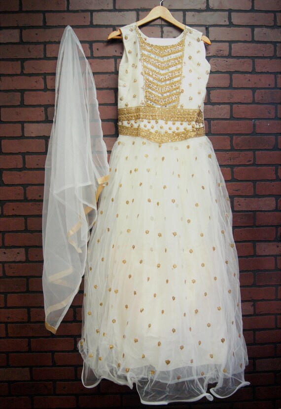 white net churidar