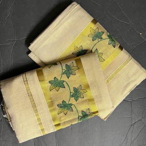 Traditional Onam Tissue Set Mundu