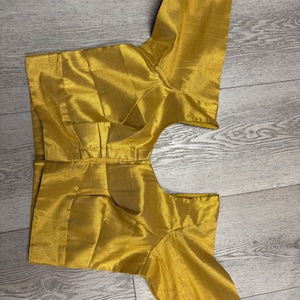 Indian Saree  Blouse ( Dark golden tissue)