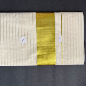 Indische Onam Traditionelle gestreifte Baumwolle Set Saree
