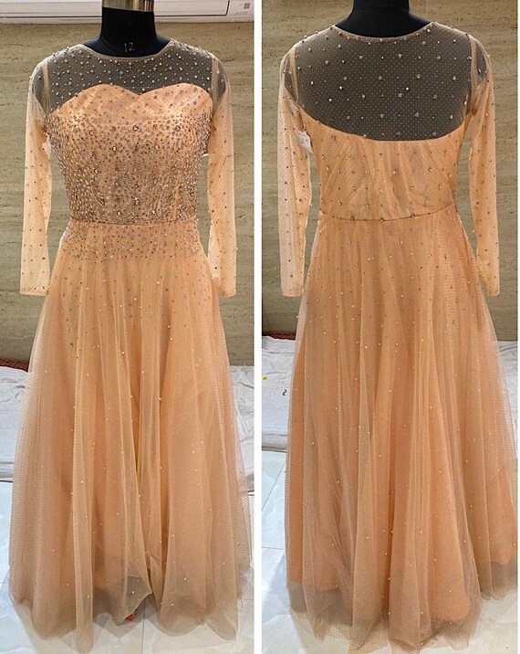 INDIAN Pink And Peach Double Shaded Gown, 18 TO 35 at Rs 1100 in Mumbai