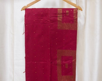 Maroon Handloom Cotton Saree