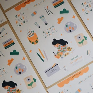 Folha de adesivos (edição Artsy Club)