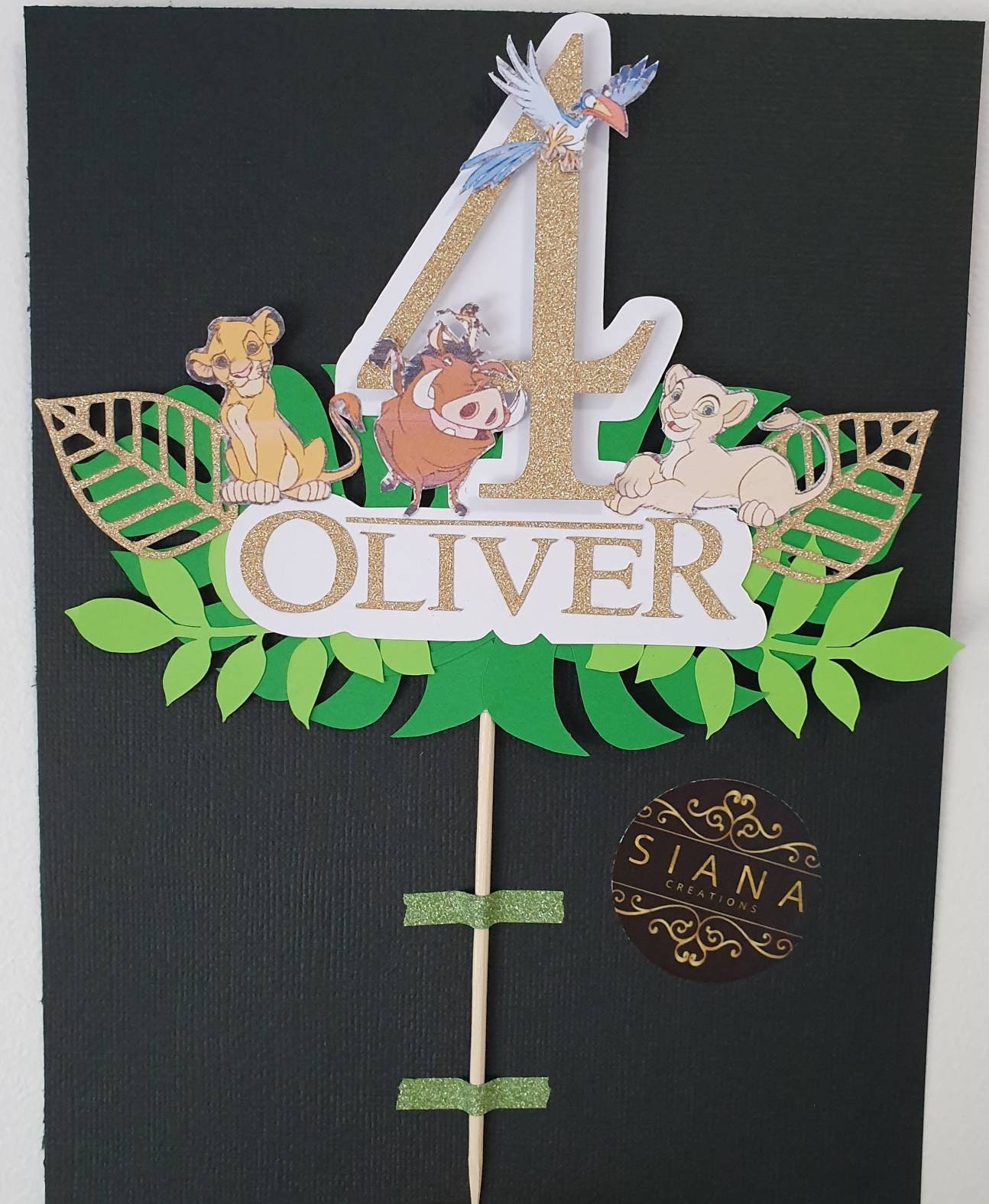 Lion King Cake Topper Birthday Party Kids birthday Simba Etsy