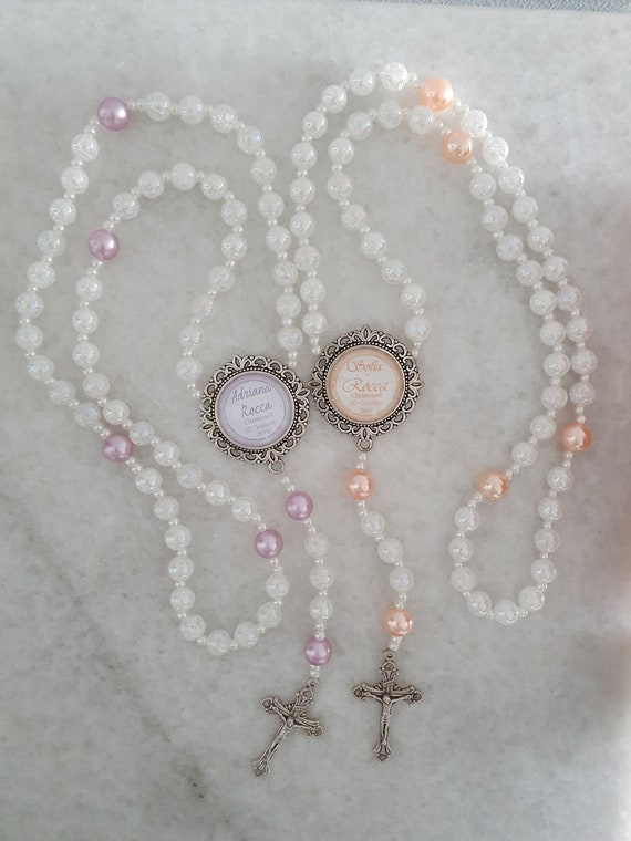 christening rosary beads