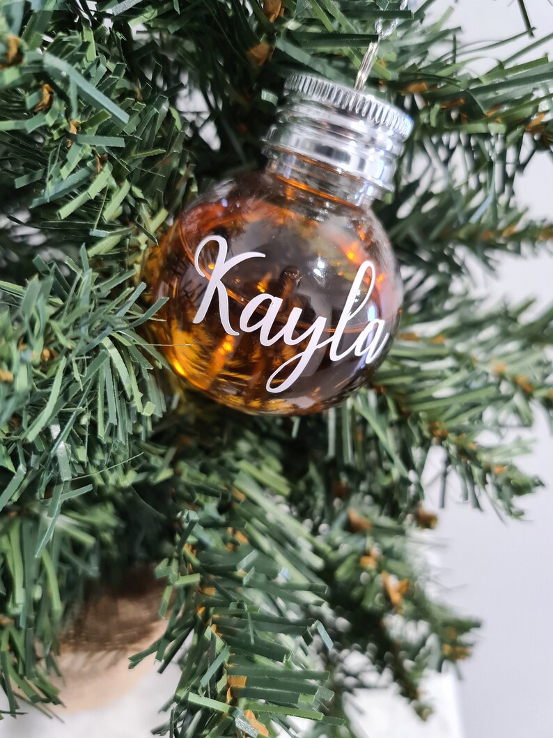 Mini Fillable Christmas Bauble Ornament Alcohol Bauble Hot Etsy