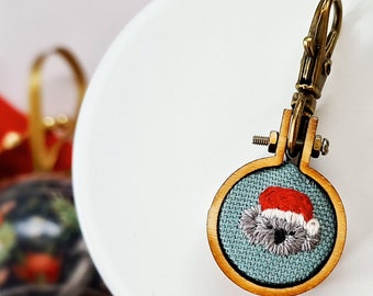 Embroidered Keychain - Christmas Koala