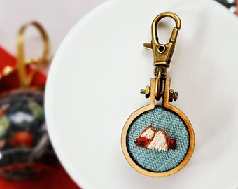 Embroidered Keychain - Sausage in Bread (Snag)