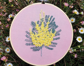 MADE TO ORDER - Wattle hand embroidery