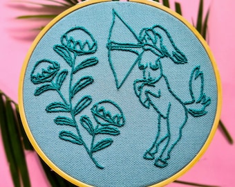 Australian Astrological Hand Embroidery - Sagittarius