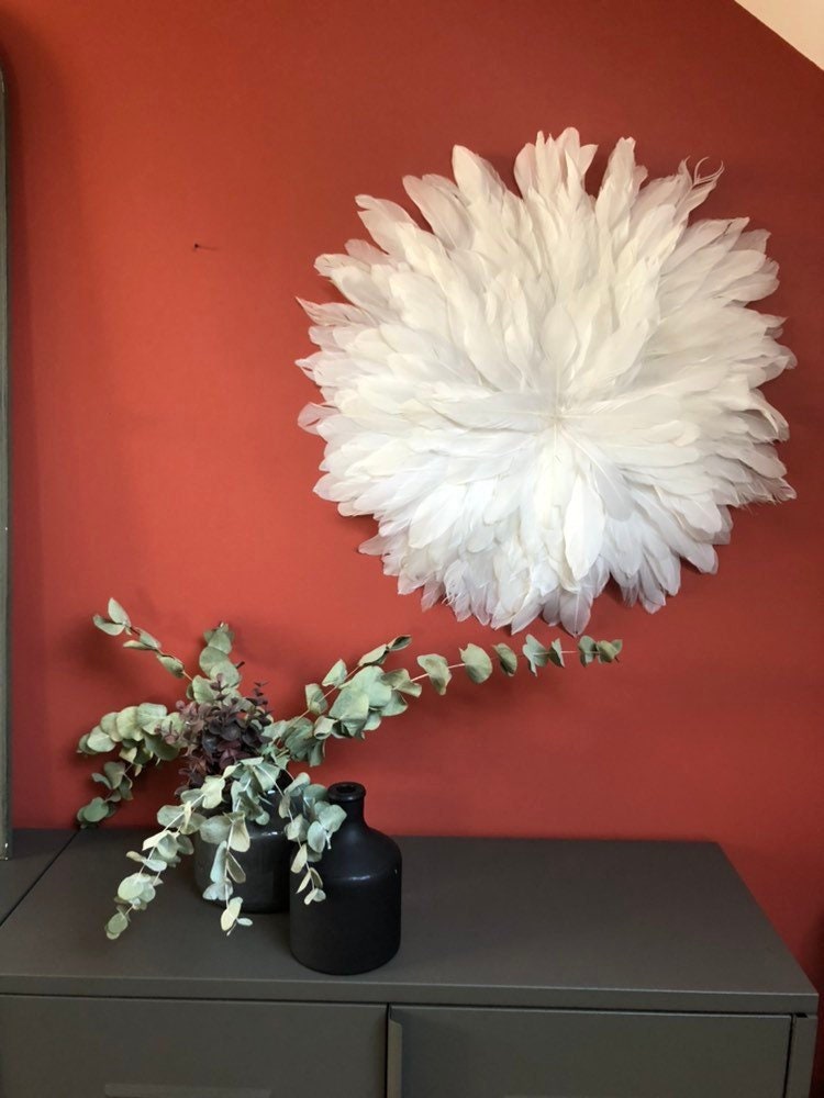 Décoration Murale Plumes, Jujuhat Plumes Blanches