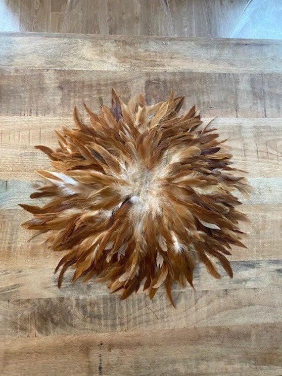 Décoration Murale Plumes Jujuhat Camel Blanc