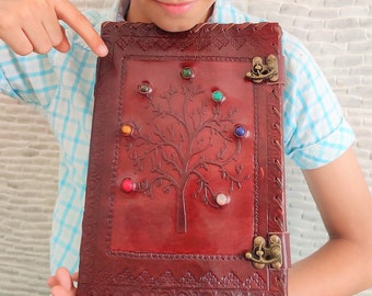Leather Journal with Lock, 600 Pages Journal, Unlined Journal, Lined Journal