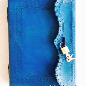 Large Handmade Secret Leather Journal with Lock & Key