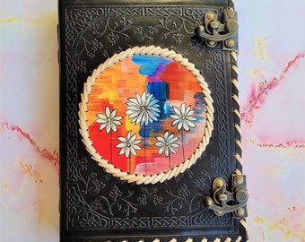 1000 Page Journal, Thick Grimoire, Handmade Leather Binder