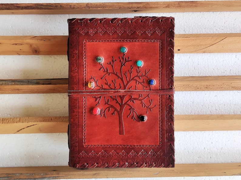 Pack of 2 Large Leather Journals Tree Embossed Journal With Etsy