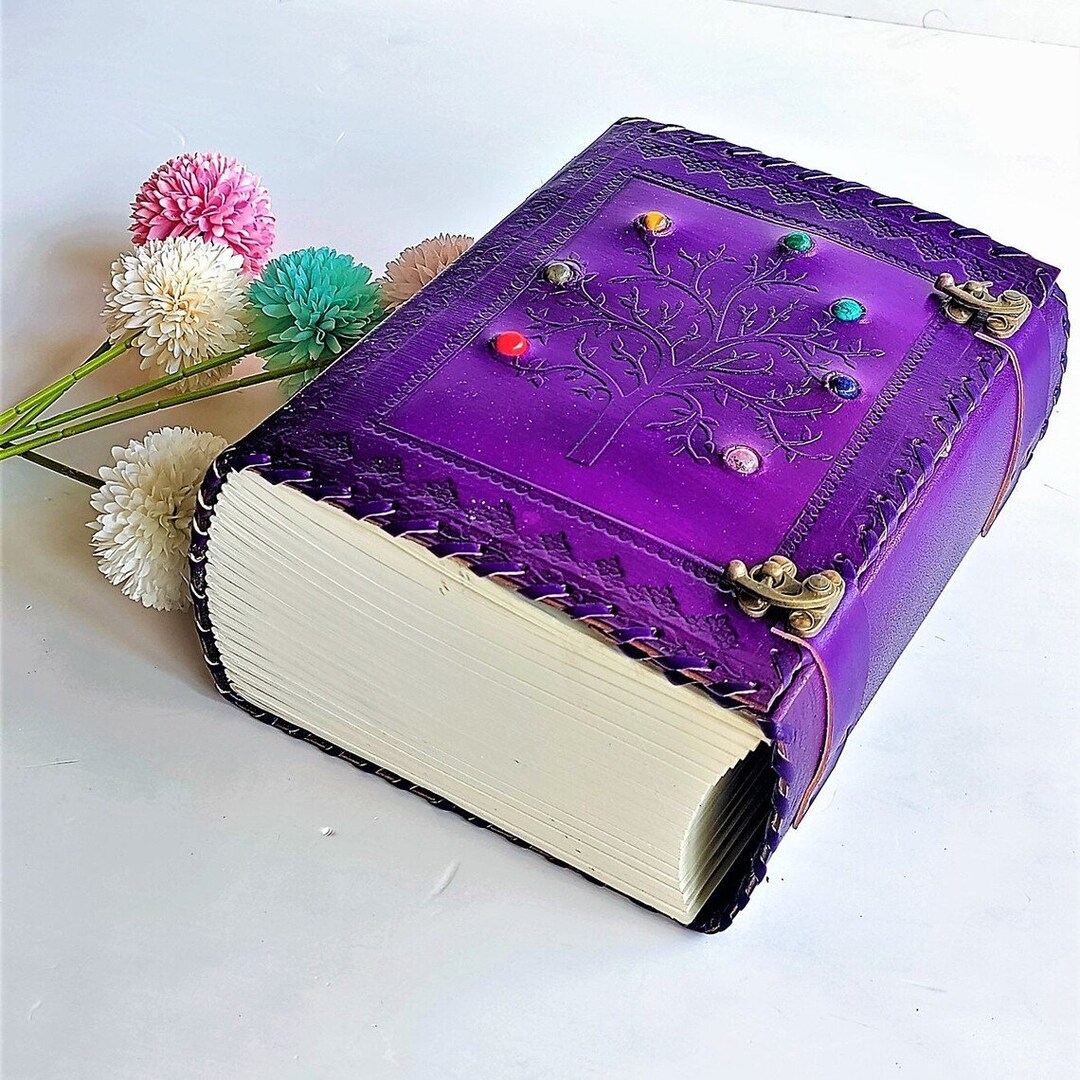 Lサイズ レザー ツリーオブライフ ジャーナル 10x7インチ ノートブック 日記 スケッチブック プランナー/オーガナイザー ブランクブック アーテ LUXEORIA Tree Of Life レザージャーナル 男女兼用 ハンドメイドレザージャーナル レディース レザースケッチブック  裏地なしデッキペーパー付きトラベルダイアリー ワインレッド 7x10インチ