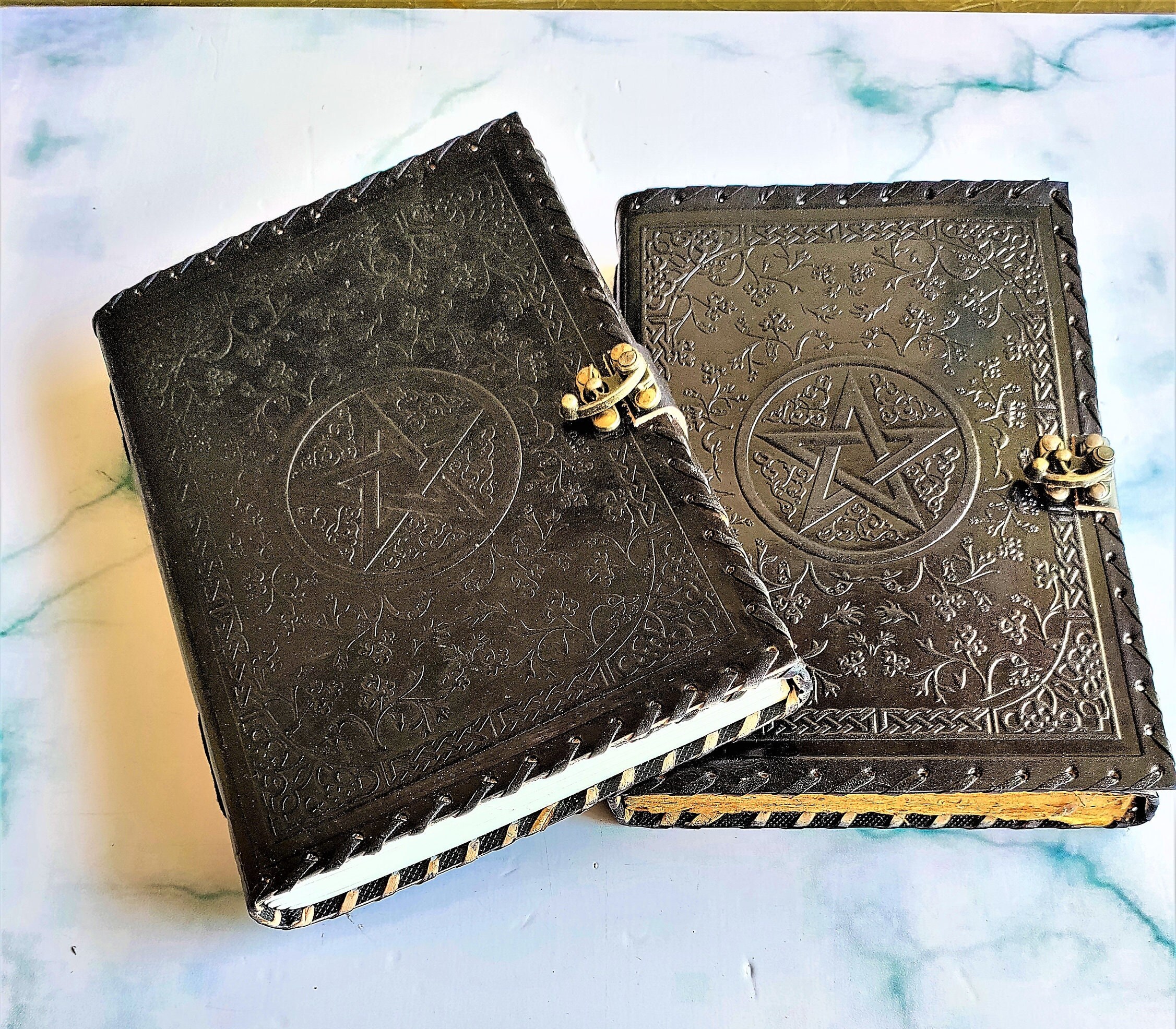 Leather journal for women and men Unlined deckle edge paper book of sh