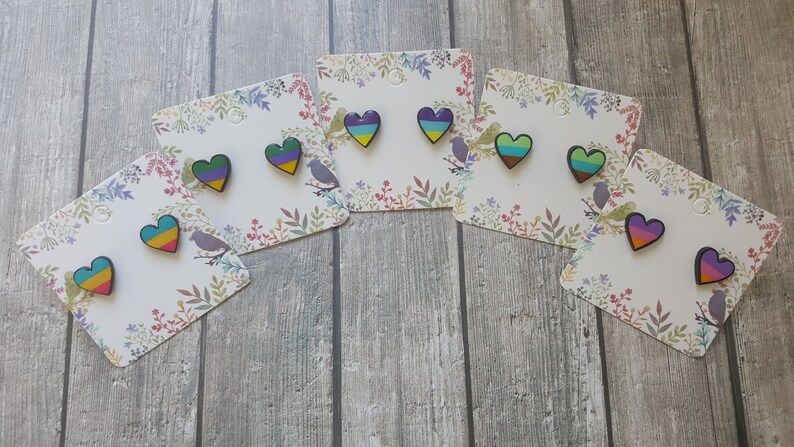 Heart Shaped Earrings Purple Blue Yellow Real Resin Earrings Tiny Stud Earrings