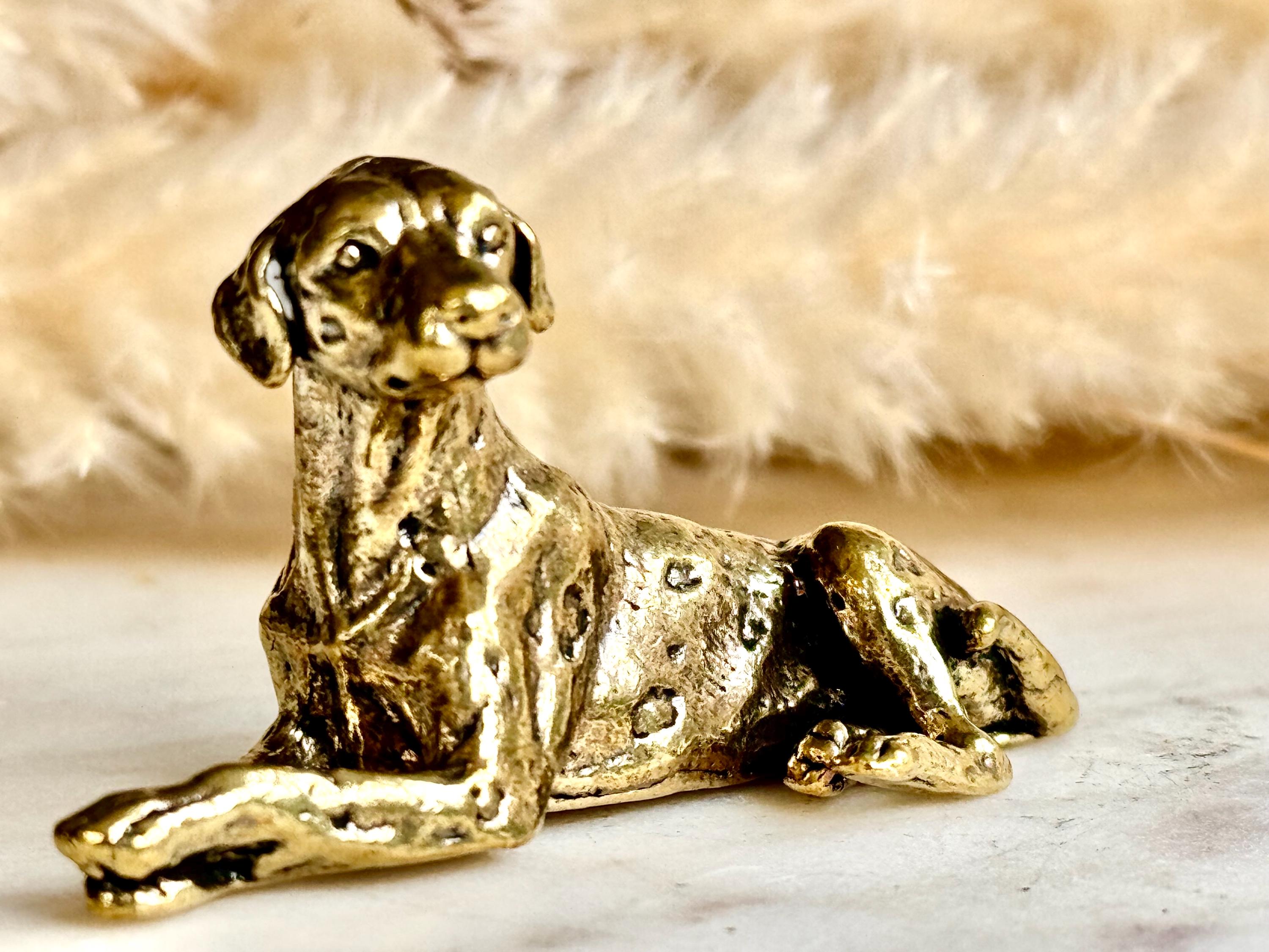 Vintage Dalmatian Dog Figurine Statue Black and White With