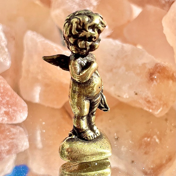 Cupid metal brass figurine, The god of Love vintage fine figure, Cherub STATUETTE, true love gift, Adorable little gift, Gift for loved ones