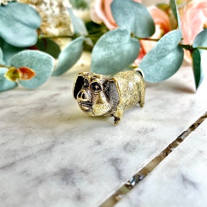 Solid brass Pig Ornaments, Cute Fat Pig Collectibles, funny paperweight