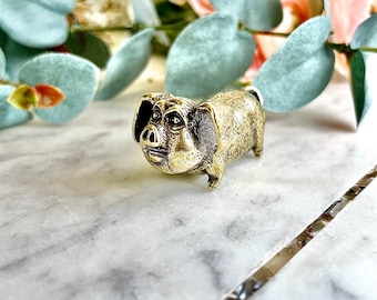 Solid brass Pig Ornaments, Cute Fat Pig Collectibles, funny paperweight