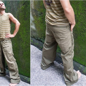 Pantalones cargo holgados del ejército para hombres y pantalones cyberpunk unisex, atuendo rave, ropa de escalada, equipo de montaña, accesorio, regalo para él, duradero y cómodo