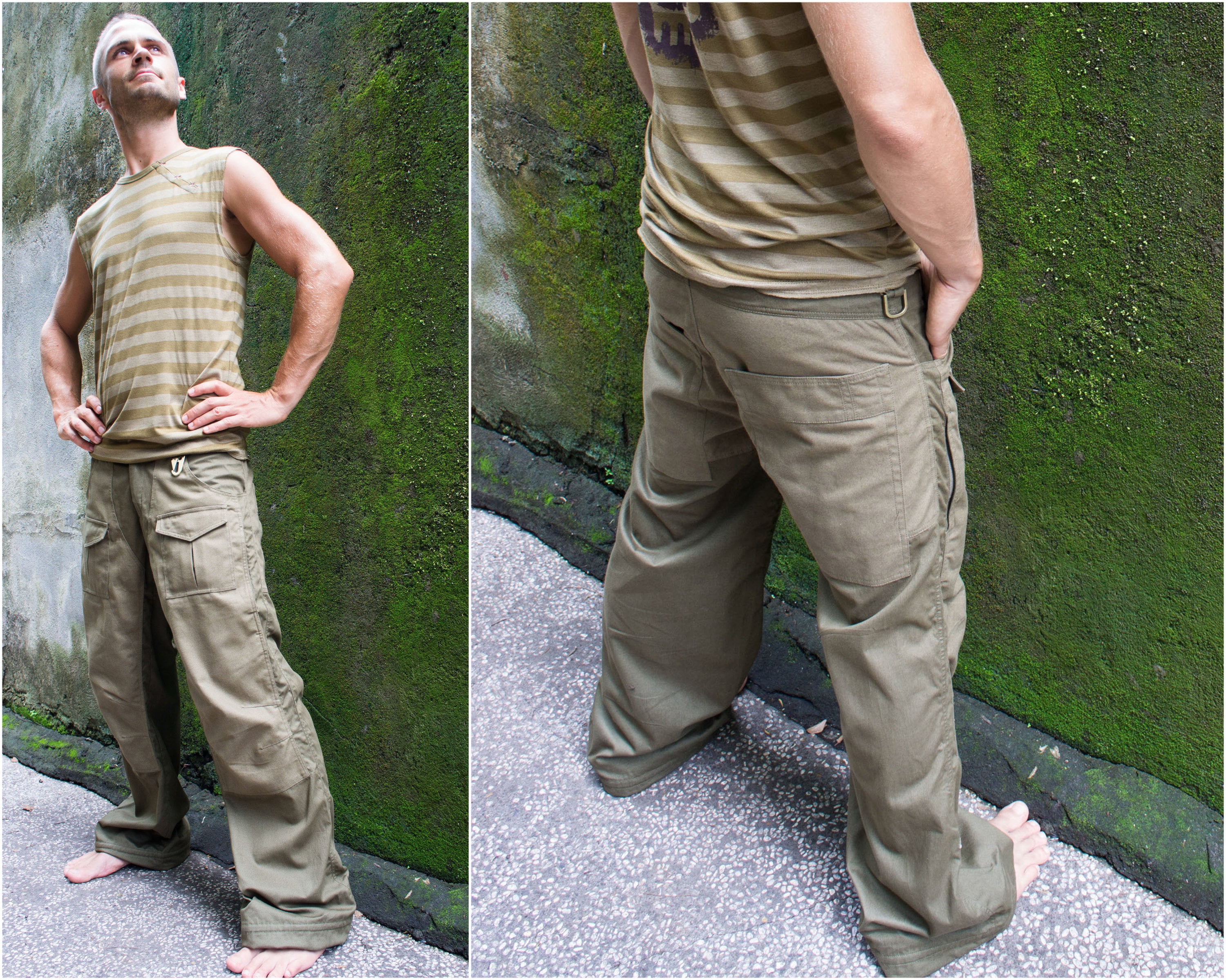 Army Baggy Cargo Pants for Men and Unisex Cyberpunk Trousers 