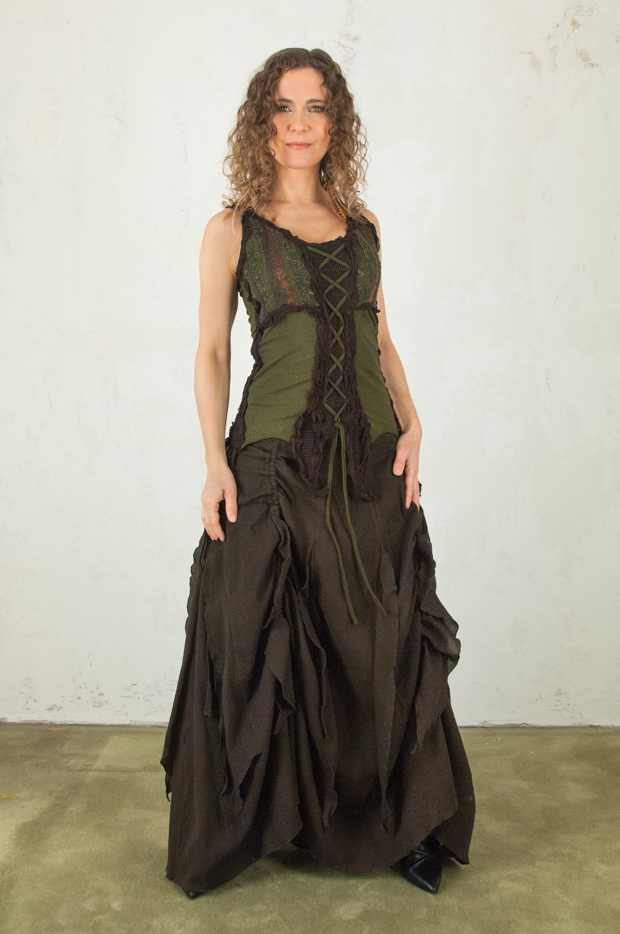 Green Witch Romantic Gypsy Top for 