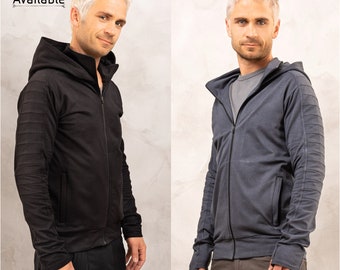 Organic Bamboo Men's Sweater Super Comfy, Perfect for Training & Festivals Wear Cyberpunk Training Jacket | Gift for Him