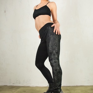 Cyberpunk Leggings and Post Apocalyptic printed Autism Awareness Leggings for Star Wars Cosplay and Rave Wear image 8