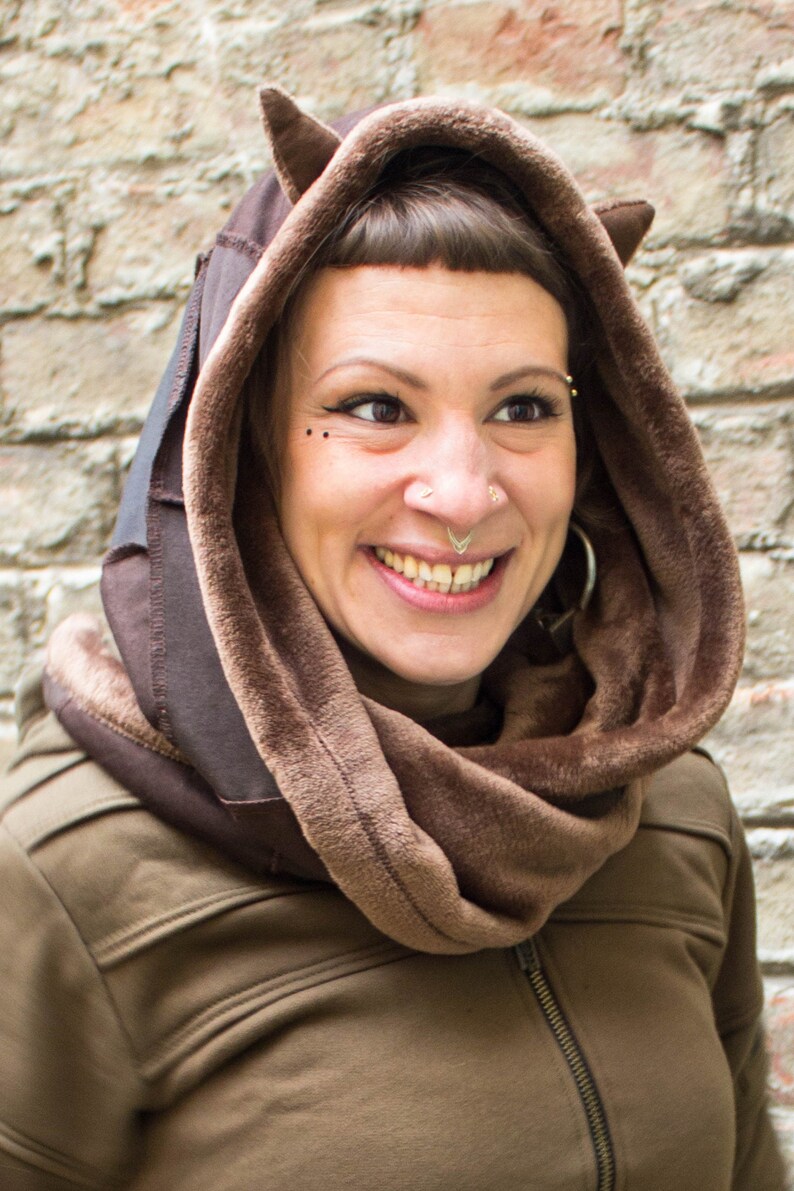 Soft Fleece Scarf Cat Hood With Cat Ears With Very Soft Fleece Etsy