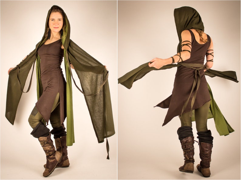 Star Wars Rey Forest Witch Cosplay Costume Jedi Kimono Tunic - Etsy