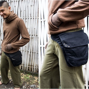 Waist Bag Festival and Hip Bag for Cyberpunk Clothing as Dystopian Bag or Shoulder Holster