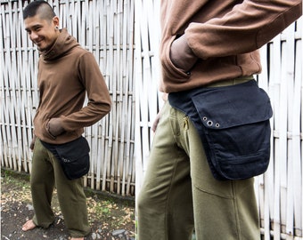 Waist Bag Festival and Hip Bag for Cyberpunk Clothing as Dystopian Bag or Shoulder Holster