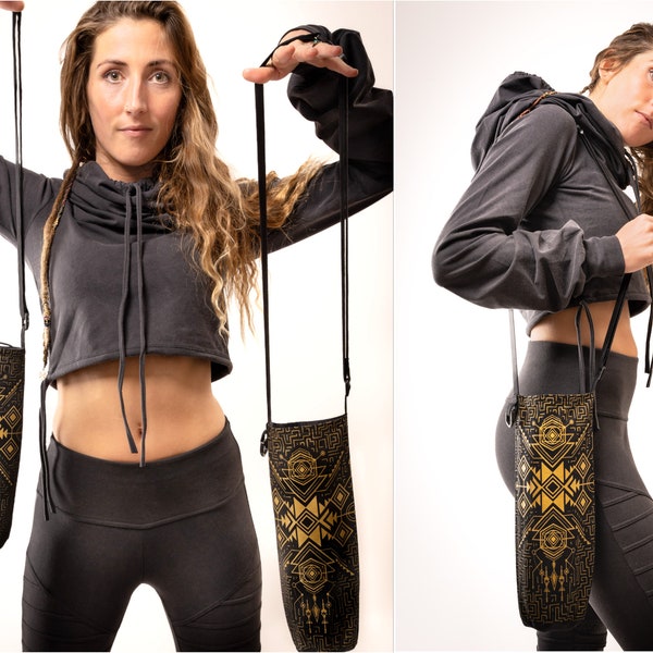 Messenger Bag Water Bottle Holder Etsy