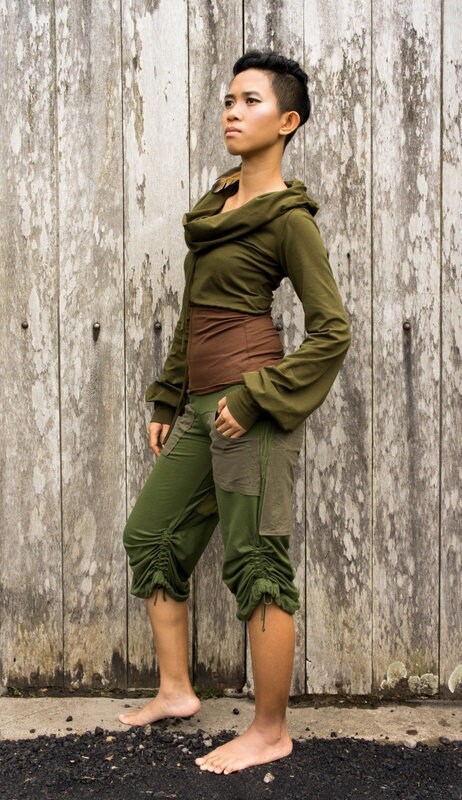 Elven Clothing Gypsy Pants and Patchwork Women Pants for Rave Wear