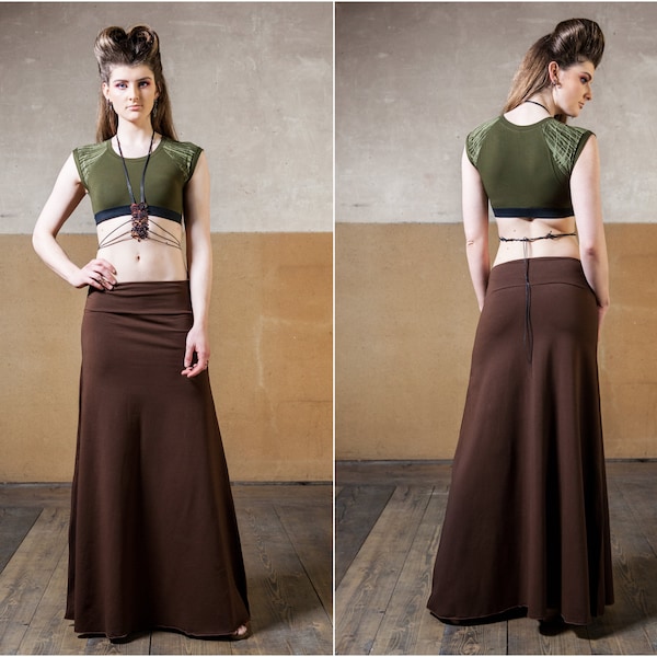 Elven Maxi jupe combinaison pour festival porter pixie vêtements cyberpunk femmes streetwear et dark mori