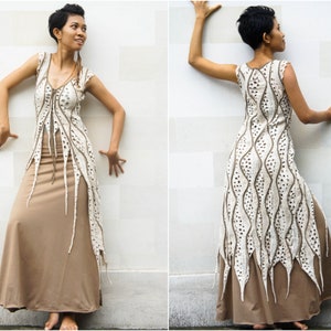 Tribal Top for Women Festival Wear Goa Clothing Hi-Lo Boho Pixie Top Nomadic Party Wear for Psytrance Creme Wedding Dress Fairy Clothing