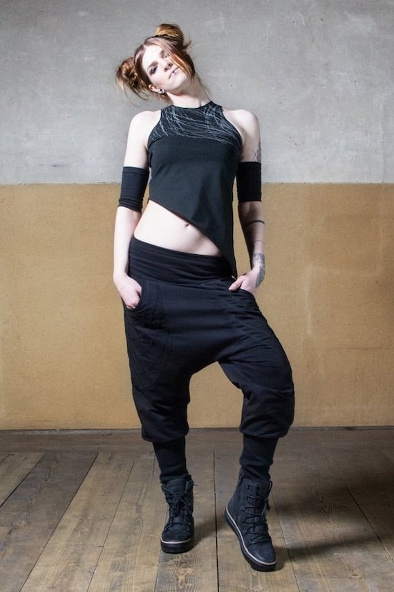 Ninja Pants | Harem Pants Women | Mens Harem Pants | Cyberpunk